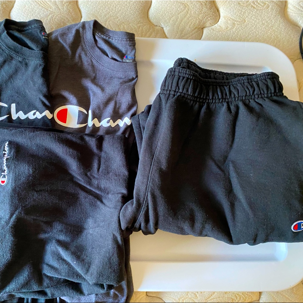 3x champion shorts 1x sweatpants